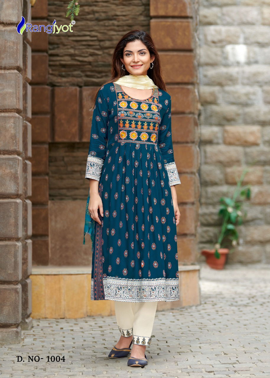 Rang Manch 1 Fancy Festive Wear Heavy Rayon Designer Readymade Suit Collection